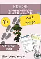 Vorschau - Arbeitsblätter - Past tense B1 - Error detective - Deckblatt