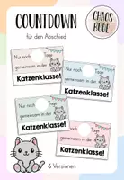 Vorschau - Anderer Materialtyp - Countdown für den Abschied - Katzenklasse - Deckblatt