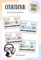 Vorschau - Anderer Materialtyp - Sommerferien Countdown für deine Pinguinklasse - Deckblatt