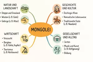 Vorschau - Arbeitsblätter - Arbeitsblätter "Mongolei" + Lösung & MP3 + Mindmap + Infografik - Seite 2