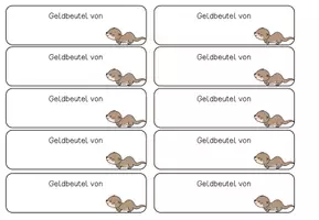 Vorschau - Anderer Materialtyp - Geld einsammeln - Vorlage für wiederverwendbare Geldbeutel (Otterklasse) - Seite 1