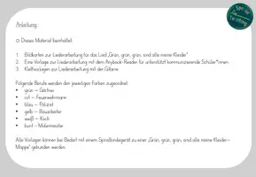 Vorschau - Fördermaterial/Inklusion - Liederarbeitung: Grün, grün, grün sind alle meine Kleider - Seite 2