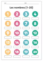 Vorschau - Arbeitsblätter - Les nombres (1-20) - Deckblatt