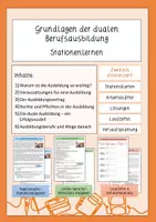 Vorschau - Stundenentwürfe - Stationenlernen Grundlagen der dualen Berufsausbildung (2-fach differenziert) - Deckblatt