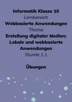 Vorschau - Arbeitsblätter - Materialpaket Informatik 10 - Lokale und webbasierte Anwendungen - Seite 1