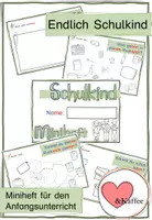 Vorschau - Arbeitsblätter - Miniheft für den Anfangsunterricht: Endlich Schulkind - Deckblatt