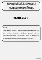 Vorschau - Arbeitsblätter - Einmaleins & Division – 3 Kreuzworträtsel für Klasse 2 & 3 - Deckblatt