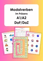 Vorschau - Spiele - Deutsch Modalverben DaF DaZ A1 A2 - Deckblatt