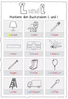Vorschau - Arbeitsblätter - Buchstabe L l / Buchstabeneinführung - Seite 1