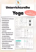 Vorschau - Unterrichtsreihen - 🧘🏽♂️ Unterrichtsreihe Yoga Sport 11 Doppelstunden 🧘🏿♀️ - Deckblatt