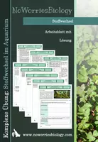 Vorschau - Arbeitsblätter - Stoffwechsel - Komplexe Übung - Stoffwechsel im Aquarium - Deckblatt