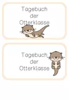 Vorschau - Anderer Materialtyp - Otterklasse Tagebuch - Deckblatt & Vorlage - Seite 1