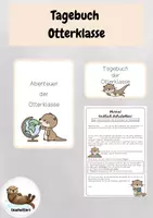 Vorschau - Anderer Materialtyp - Otterklasse Tagebuch - Deckblatt & Vorlage - Deckblatt