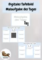 Vorschau - Präsentationen/Tafelbilder - Malaufgabe des Tages- Digitales Tafelbild - Deckblatt