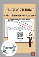 Vorschau - Stundenentwürfe - Is Shakespeare still relevant today? - Discussion - Deckblatt