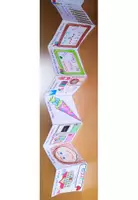 Vorschau - Mal- und Bastelvorlagen - Schulanfang Klasse 1 Leporello - Schulstart Kennenlernen - Seite 1