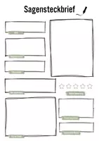 Vorschau - Arbeitsblätter - Sagensteckbrief zum Ausfüllen - Deckblatt