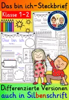 Vorschau - Arbeitsblätter - Steckbrief DAS BIN ICH Klasse 1 und 2 - Deckblatt