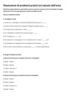anteprima - Esercizi - Problemi pratici sul calcolo dell'area di triangolo e rettangolo - Pagina 1