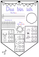 Vorschau - Arbeitsblätter - Das bin ich Wimpel Steckbrief Klasse 1 und 2 - Seite 3