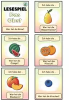 Vorschau - Spiele - Lesespiel "Wer hat ...? Ich habe ... ." zum Thema Obst - DaZ / DaF / Deutsch - Seite 1