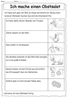 Vorschau - Arbeitsblätter - Vorgangsbeschreibung "Ich mache einen Obstsalat" DaZ / Deutsch 4-fach Differenzierung - Seite 2