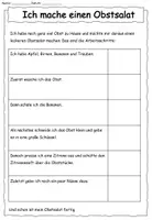 Vorschau - Arbeitsblätter - Vorgangsbeschreibung "Ich mache einen Obstsalat" DaZ / Deutsch 4-fach Differenzierung - Seite 3