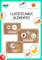 Vista previa - Tarjetas / Manipulativos - CLASIFICAMOS ALIMENTOS - Portada