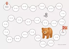 Vorschau - Stationenlernen - Einmaleins Brettspiel (8er-Reihe) - Seite 1