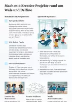 Vorschau - Arbeitsblätter - Wale und Delfine - Deckblatt