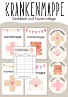 Vorschau - Arbeitsblätter - Krankenmappe, Krankenpost - Deckblatt und Kopiervorlage - Deckblatt