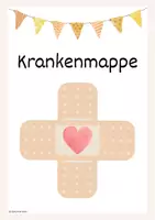 Vorschau - Arbeitsblätter - Krankenmappe, Krankenpost - Deckblatt und Kopiervorlage - Seite 1