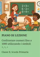 anteprima - Piani di lezione - Confrontare numeri fino a 1000 utilizzando i simbolli: contare e scrivere numeri fino a 1000 in notazione decimale - Pagina di copertina
