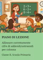 anteprima - Piani di lezione - Allineare correttamente cifre di addendi/sottraendi per colonna - Pagina di copertina
