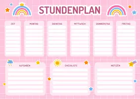 Vorschau - Lehrpläne/Lehrermaterial - Stundenplan für Kinder – Vorlage zum Schulanfang. Ideal als Einschulungsgeschenk. Motiviert in den Schulalltag. - Seite 2