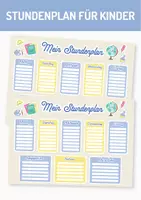 Vorschau - Lehrpläne/Lehrermaterial - Mein Stundenplan – Vorlage für den ersten Schultag. Für Grundschüler und Schulstarter. Perfekt zum Schulanfang. Geschenk zur Einschulung. - Deckblatt