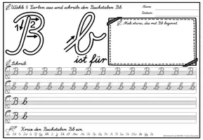Προεπισκόπηση - Φύλλα εργασίας - Alphabet Schreibheft Buchstabeneinführung Schreiblehrgang (Lateinische Ausgangsschrift) | Γερμανικά - Σελίδα 2