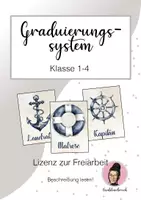 Vorschau - Bildkarten - Graduierungssystem maritim, Freiarbeitslizenz - Deckblatt