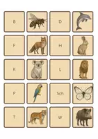 Vorschau - Spiele - Merk es dir! Anlaute (Tiere) - 3-fach differenziert - Seite 1