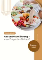 Vorschau - Stationenlernen - Gesunde Ernährung – eine Frage des Geldes? - Deckblatt