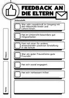 Vorschau - Anderer Materialtyp - Feedback an die Eltern (PDF) - Abenteuer Klassenzimmer - Seite 1