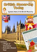 Vorschau - Arbeitsblätter - Britische Monarchie heute: Symbolism, Constitution, Diplomacy, Charities - Deckblatt