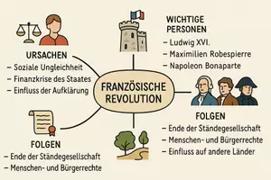 Vorschau - Arbeitsblätter - Arbeitsblatt zum Thema "Französische Revolution" + Onlineübung & MP3 + Mindmap + Infografik - Seite 2