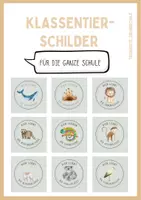 Vorschau - Poster - Klassentiere - Symbole für die ganze Schule (Buttonform) - Deckblatt