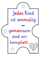 Vorschau - Arbeitsblätter - Ich bin einmalig Klasse 1-2 / Puzzleteil Steckbrief Vorlage - Seite 2
