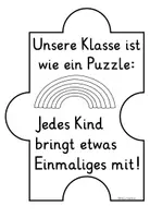 Vorschau - Arbeitsblätter - Ich bin einmalig Steckbrief Puzzle Klasse 3-6 / Religion - Seite 2