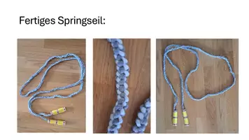 Vorschau - Präsentationen/Tafelbilder - Springschnur fingerhäkeln mit selbstgemachten Griffen - Seite 1