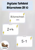 Vorschau - Präsentationen/Tafelbilder - Digitales Tafelbild - Blitzrechnen im ZR10 - Deckblatt