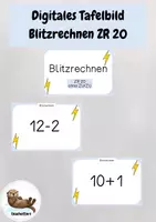 Vorschau - Präsentationen/Tafelbilder - Digitales Tafelbild - Blitzrechnen im ZR20 ohne ZU/ZÜ - Deckblatt