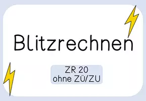 Vorschau - Präsentationen/Tafelbilder - Digitales Tafelbild - Blitzrechnen im ZR20 ohne ZU/ZÜ - Seite 1